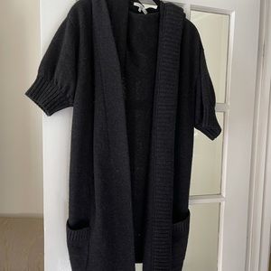 Vince black hooded open front cardigan. Size M